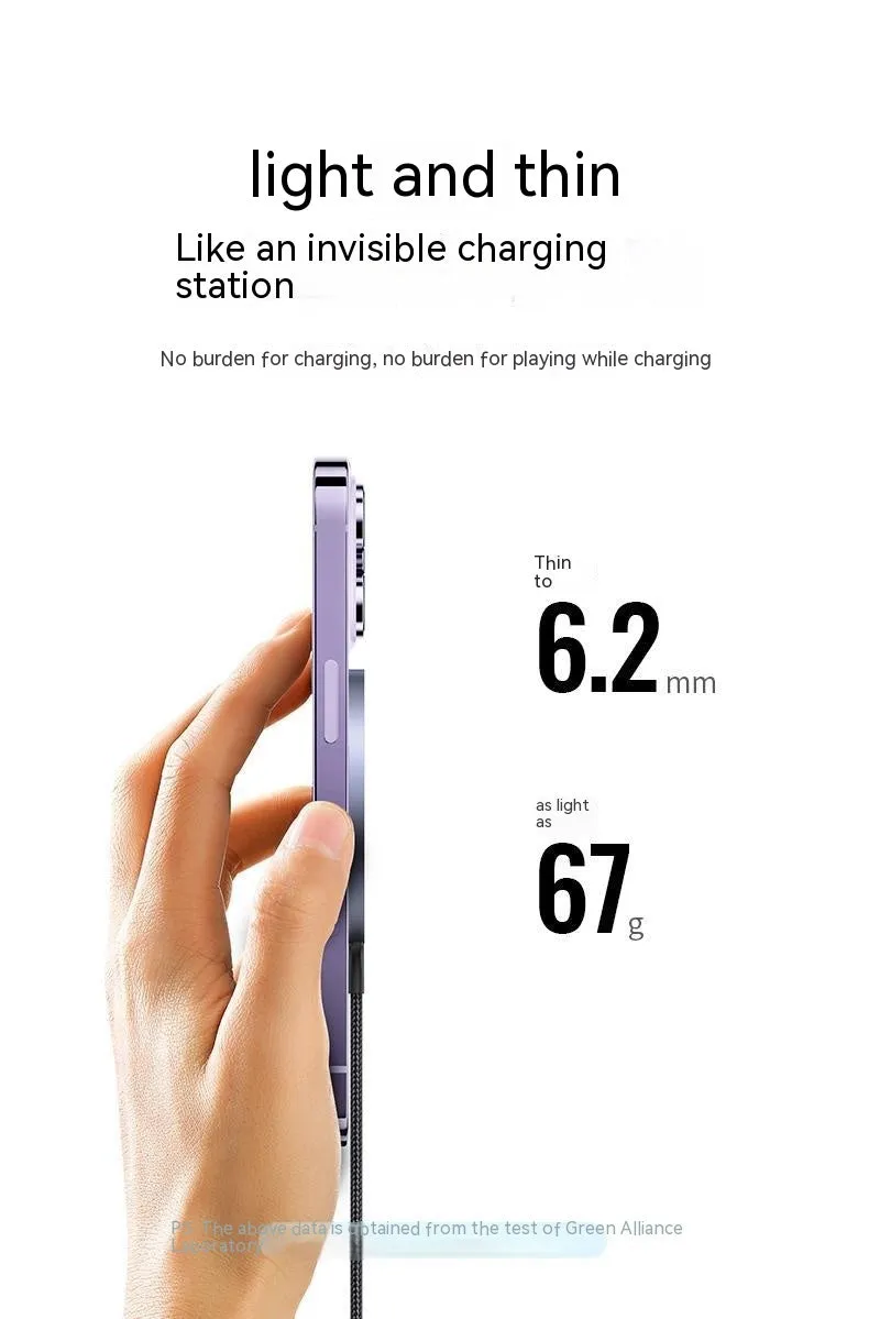 CD245 magnetic wireless charger in star silver with woven fabric surface on a desk