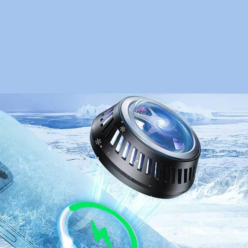 Black compatible cooling stand for iPhone 12 series with liquid radiator and small fan