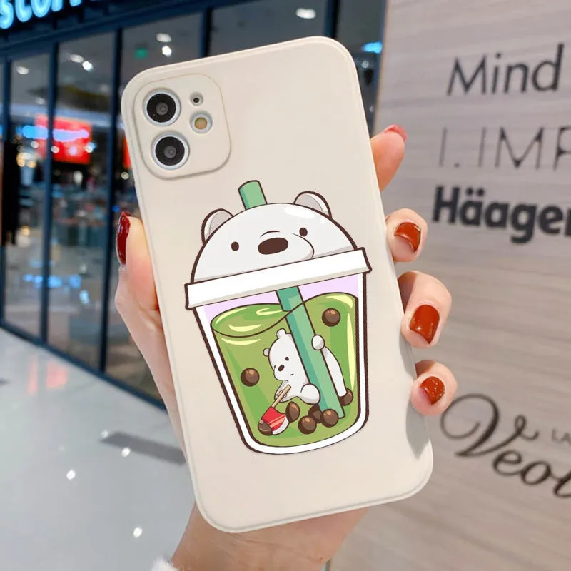 Cartoon full wrap TPU phone case for Apple 14 Pro/14 Plus/Pro Max in colour option K291