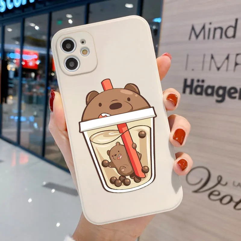 Cartoon full wrap TPU phone case for Apple 14 Pro/14 Plus/Pro Max in colour option K291