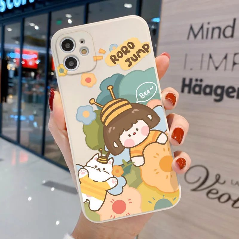 Cartoon full wrap TPU phone case for Apple 14 Pro/14 Plus/Pro Max in colour option K291