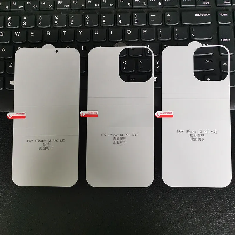 TPU whole body screen protector for iPhone 14 Pro Max HD frosted front and back film
