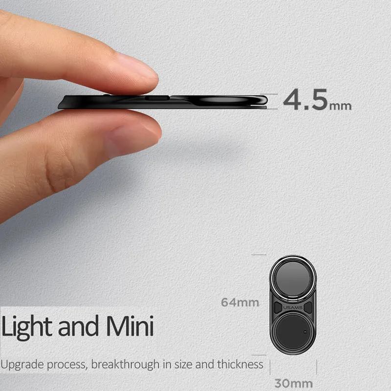 Multifunctional rotating mobile phone holder on a desk showing 360-degree swivel, adjustable angle, in Black colour