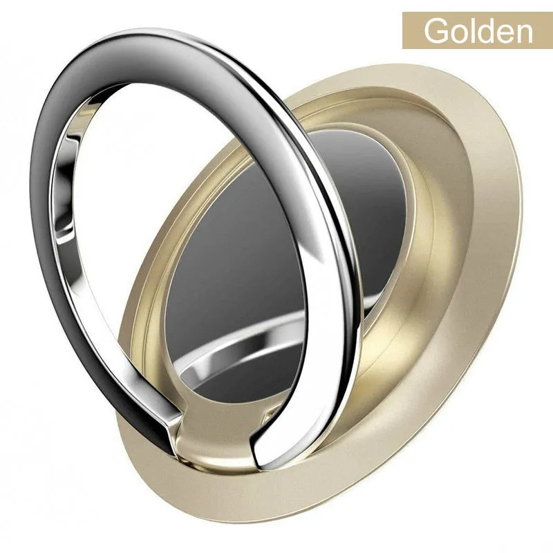 Ultra-thin mobile phone ring buckle stand in champagne gold for desktop use