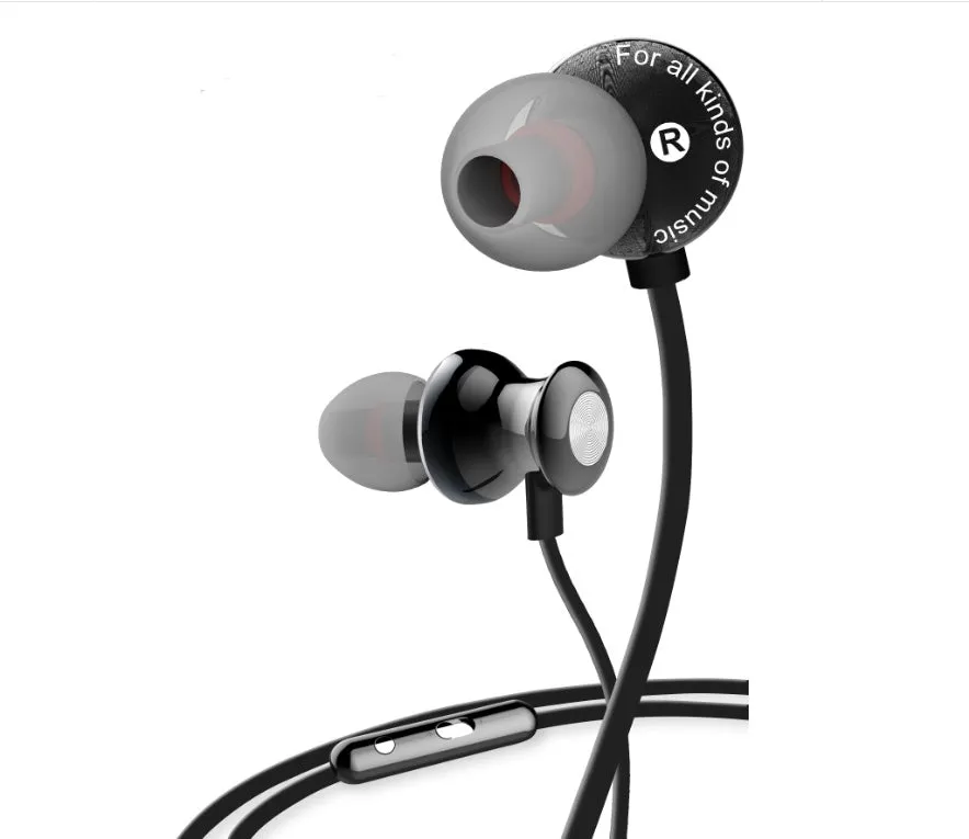 S980HI wired in-ear stereo headphones with 40mm driver and 1.8m cable in black