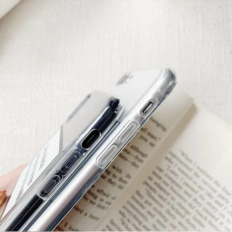White TPU letter couple phone case for iPhone back cover