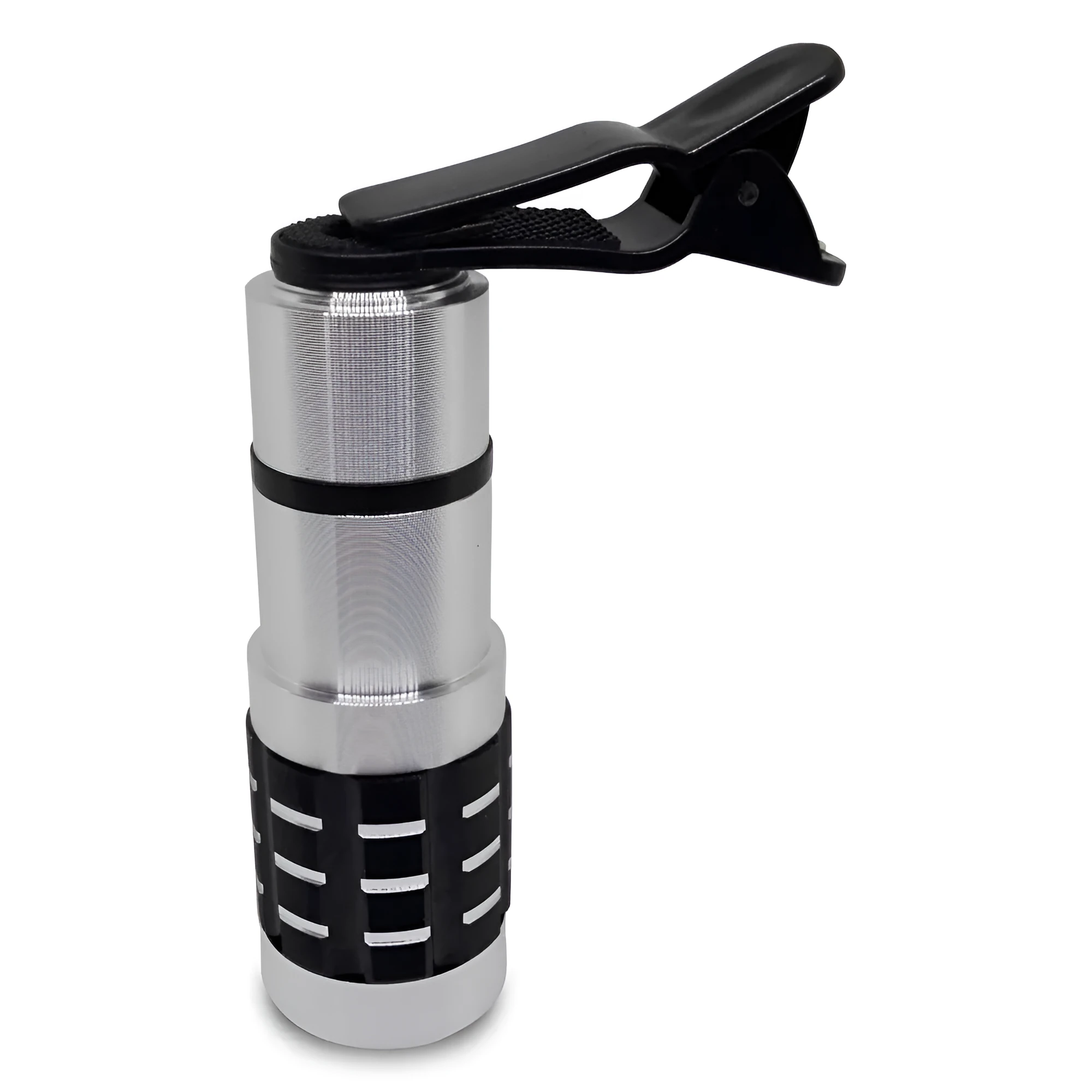 12x telescopic zoom lens with universal clip for smartphone cameras