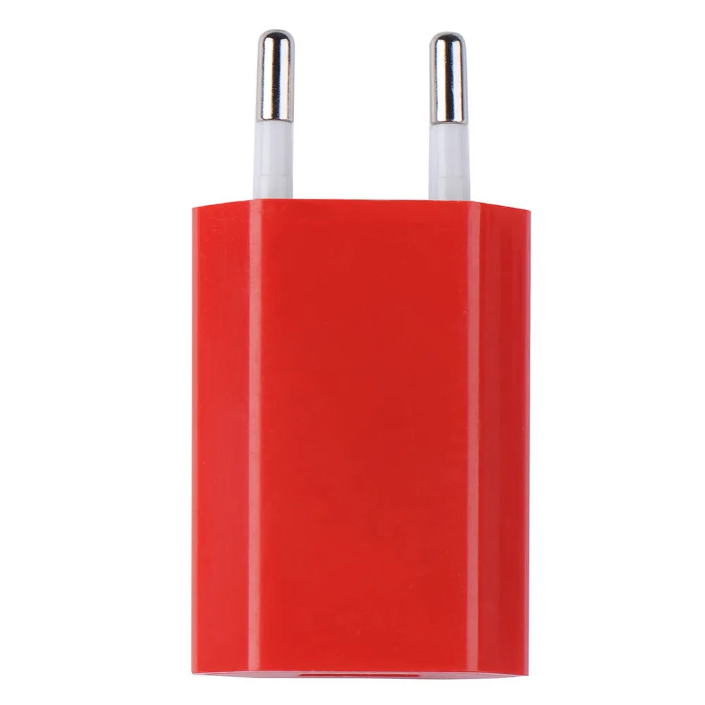 With Core brand European standard single port USB mobile phone charger flat plug white colour