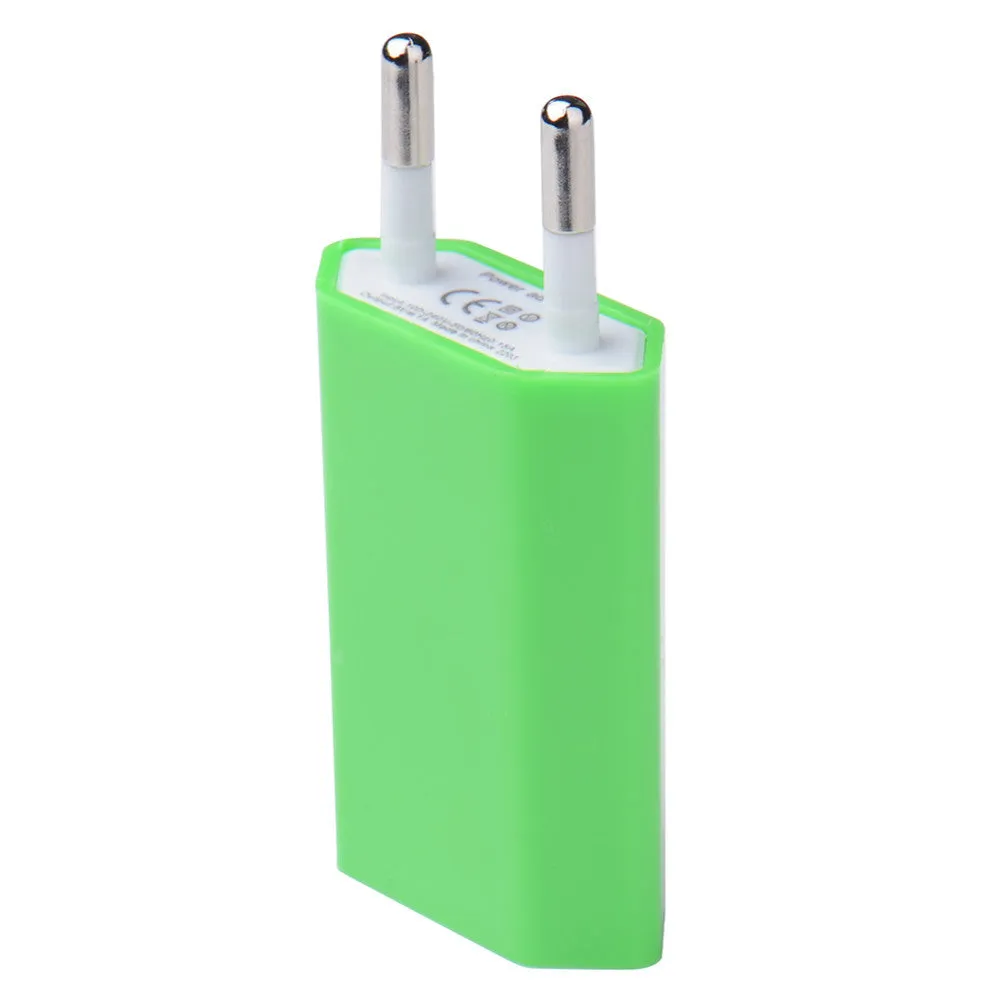 With Core brand European standard single port USB mobile phone charger flat plug white colour