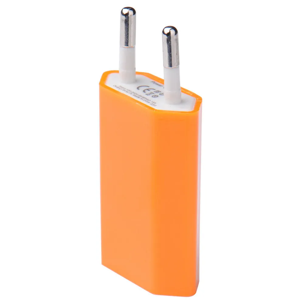 With Core brand European standard single port USB mobile phone charger flat plug white colour