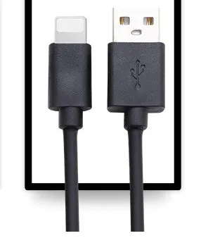 3-metre non-Apple branded data cable compatible with iPhone models, shown in white
