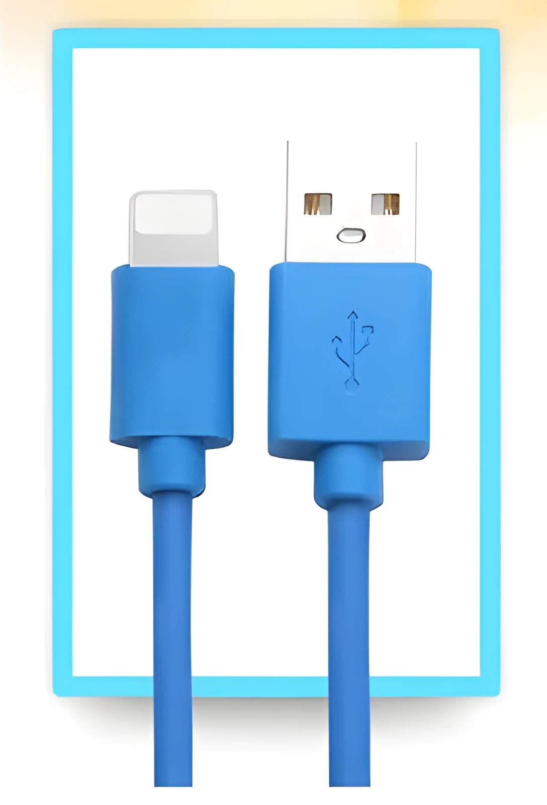 3-metre non-Apple branded data cable compatible with iPhone models, shown in white