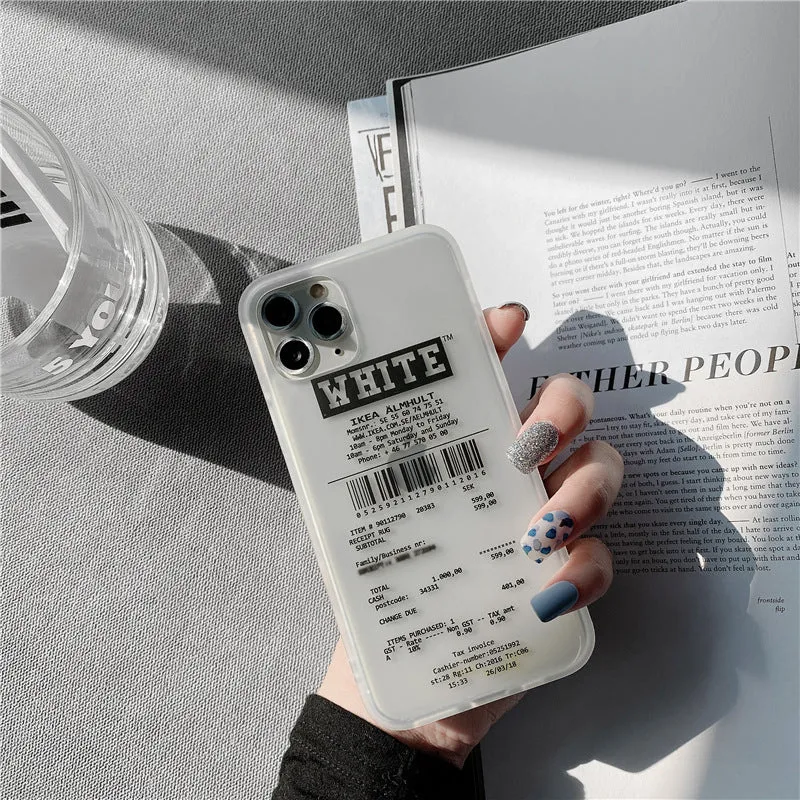 Letter frosted TPU phone case for iPhone with shock absorbing protection and unique letter design