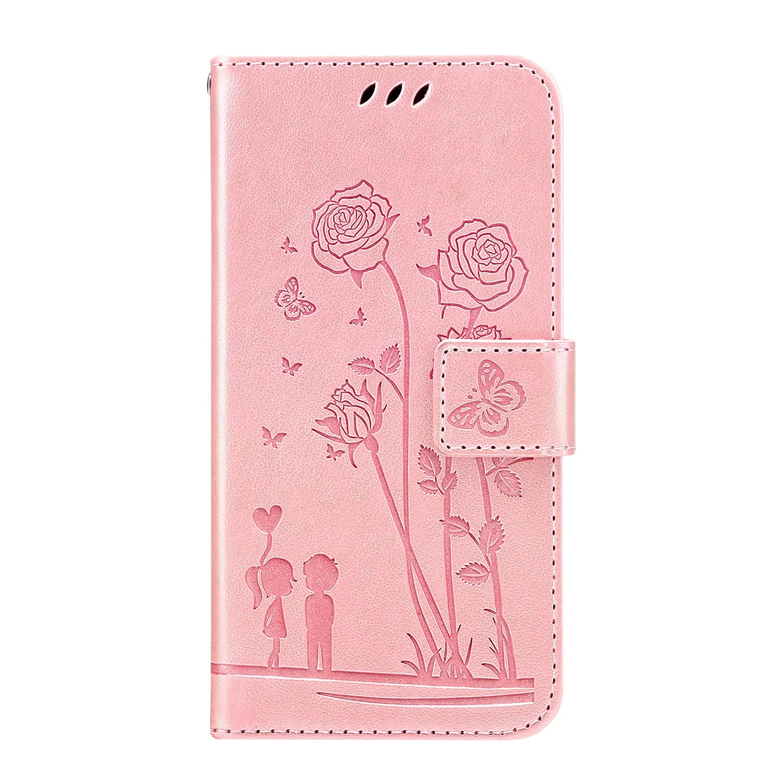 Flip mobile phone protection leather cover for Samsung S22 in gray with PU TPU construction