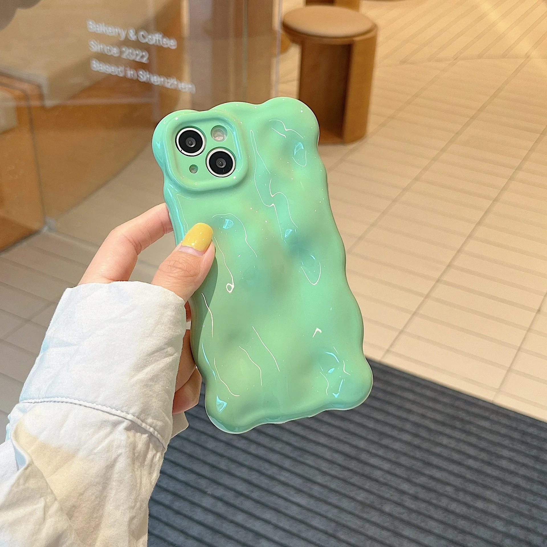 TPU phone case with irregular meteorite pattern in Taro Purple for iPhone