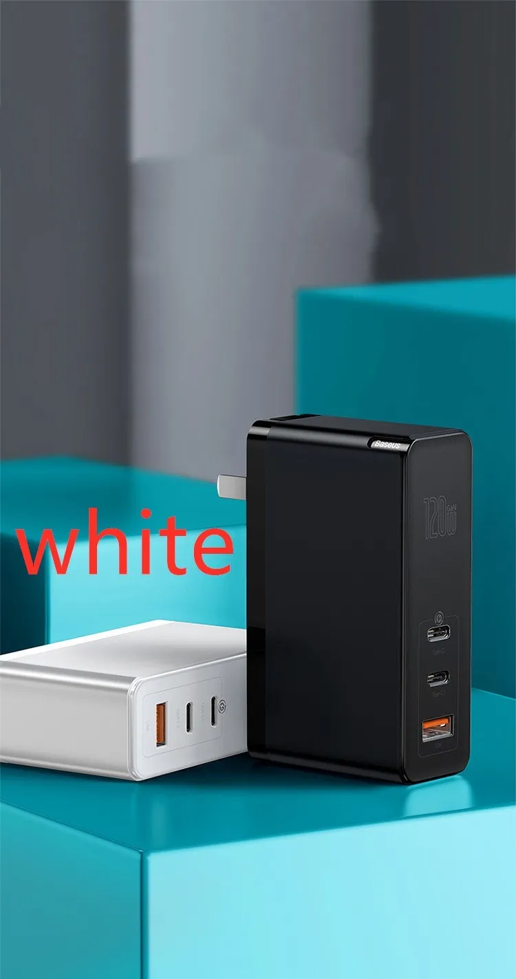 Baseus GaN Gallium Nitride Mini Fast Charger with European plug in black with indicator light