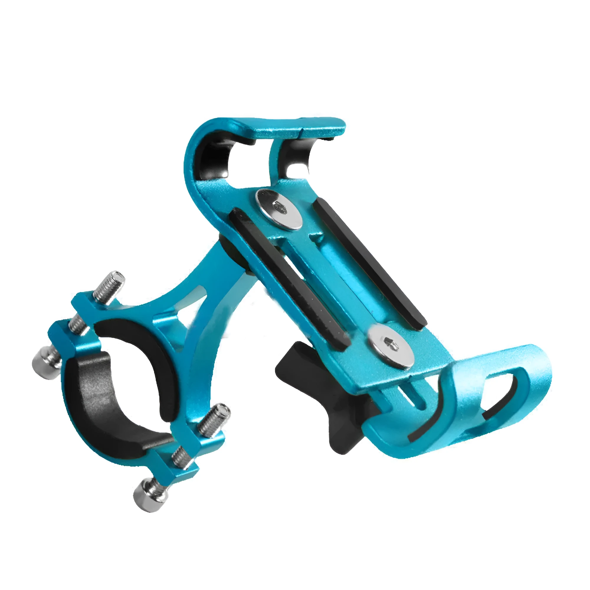 Bicycle aluminum alloy phone holder mounted on handlebar, 360 rotatable, fits 3.5-6.5 inch phone