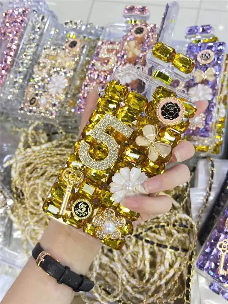 Luxury rhinestone TPU phone case in purple for iPhone 12 series