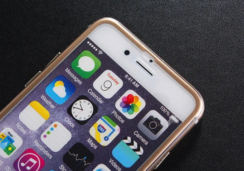 Black tempered glass full screen cover with titanium alloy frame for iPhone models