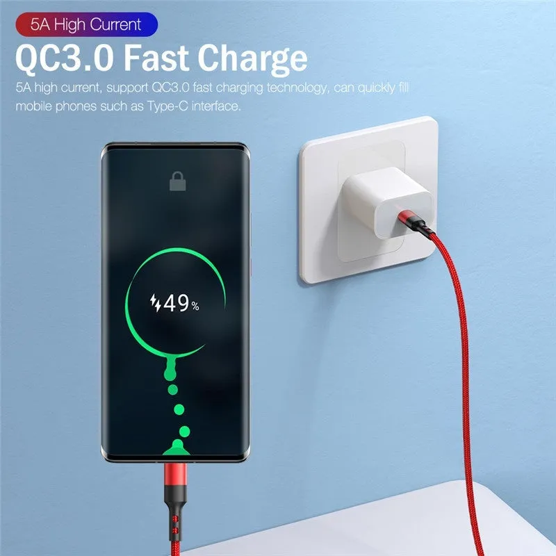 100W USB-C to USB-C PD fast charging cable in black with aluminium alloy connector shell