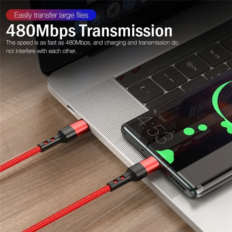 100W USB-C to USB-C PD fast charging cable in black with aluminium alloy connector shell