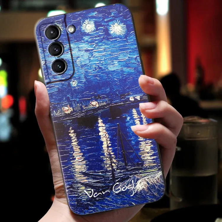 Samsung Galaxy S21 S20 FE Plus silicone phone case in blue with precise cutouts