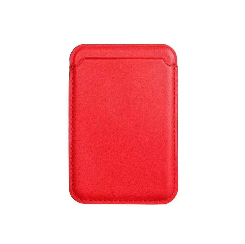Leather magsafe card case with magnetic card holder compatible with Apple iPhone in multiple colour options