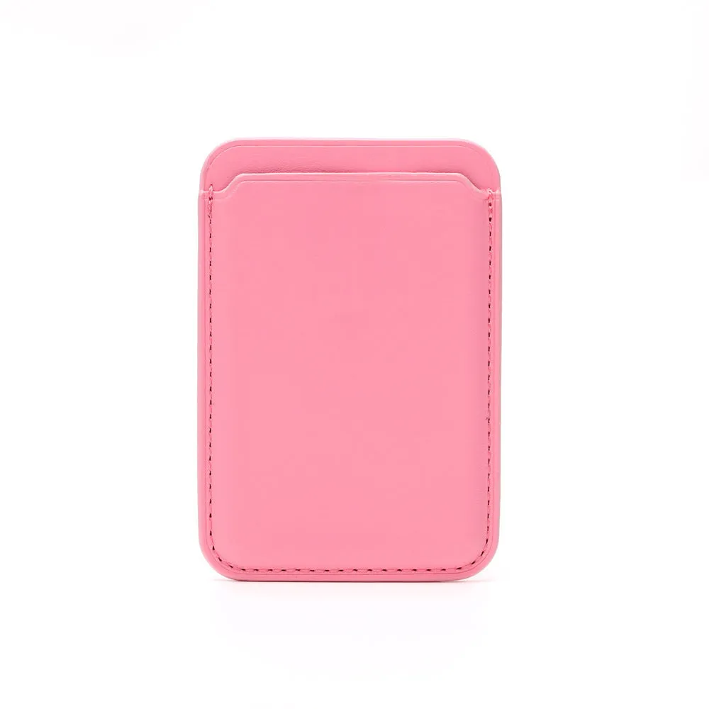 Leather magsafe card case with magnetic card holder compatible with Apple iPhone in multiple colour options