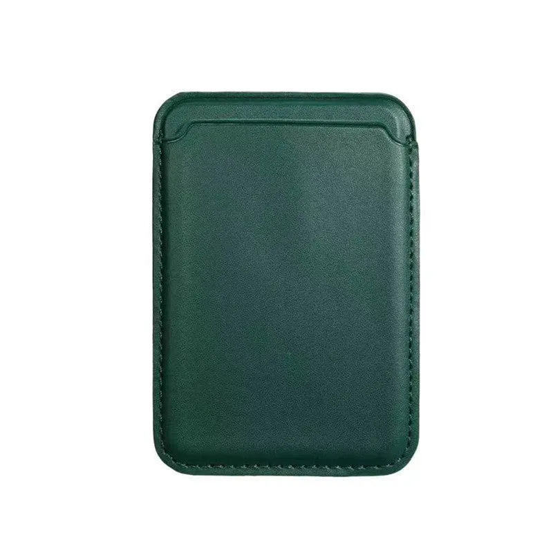 Leather magsafe card case with magnetic card holder compatible with Apple iPhone in multiple colour options