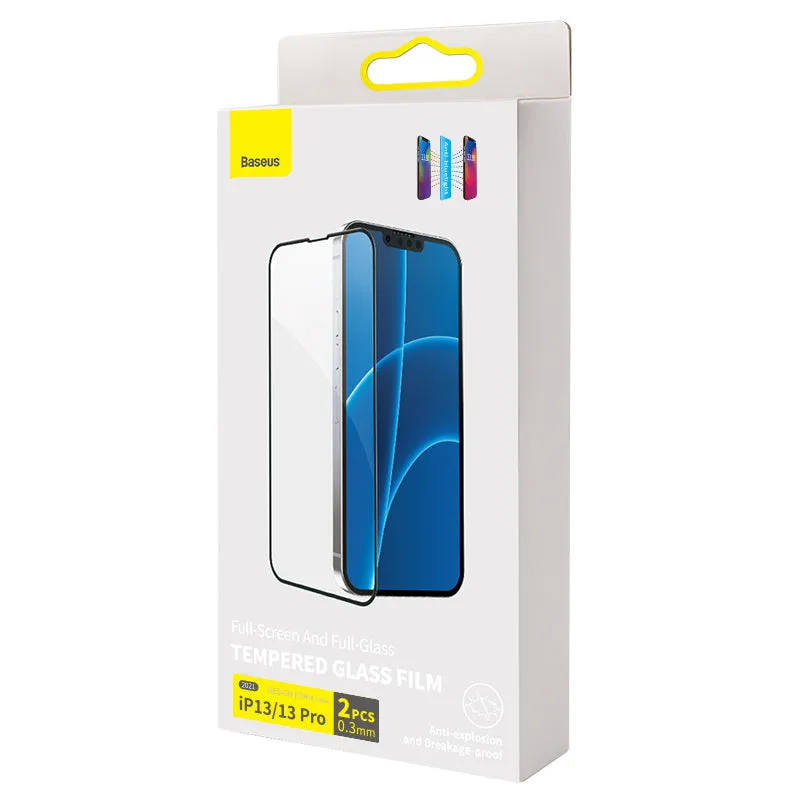 0.3mm anti blue light tempered glass screen protector for iPhone 5.4 inch model in black