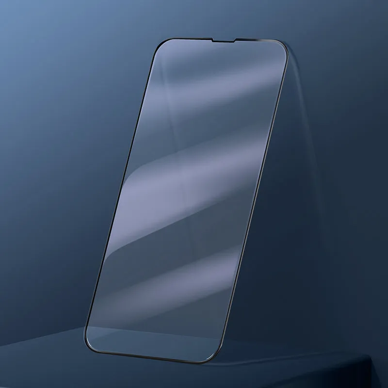 0.3mm anti blue light tempered glass screen protector for iPhone 5.4 inch model in black