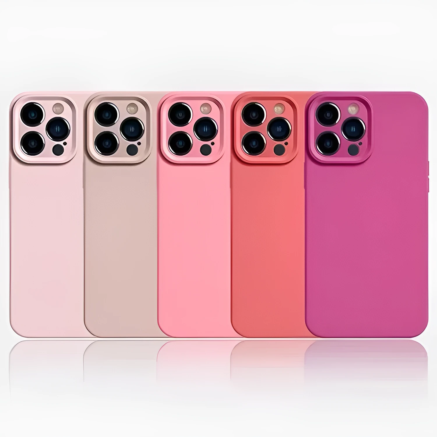 Liquid silicone solid colour phone case for iPhone 14 with anti-slip grip and full coverage back