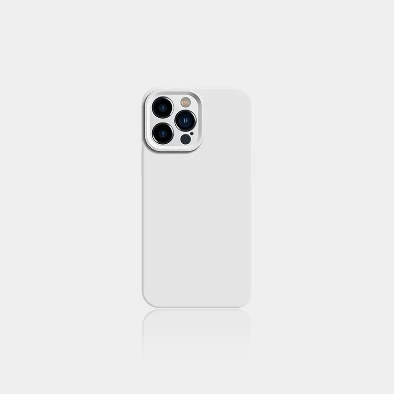 Liquid silicone solid colour phone case for iPhone 14 with anti-slip grip and full coverage back