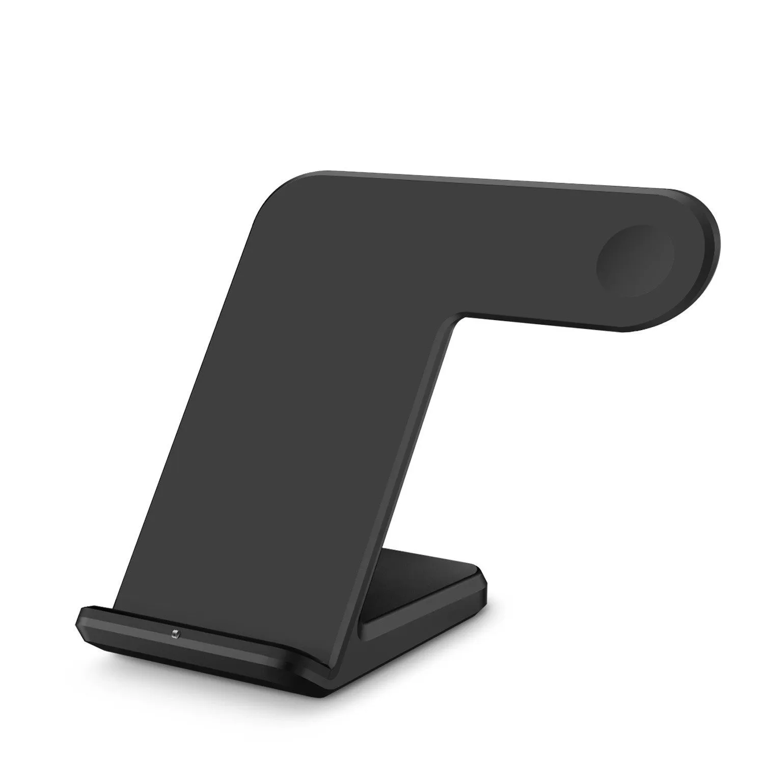 Black and white foldable wireless phone charger stand with Type-C cable