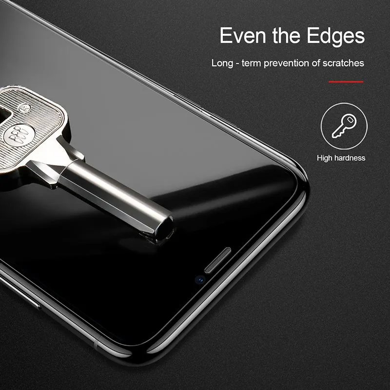 0.3mm full glass tempered film screen protector for iPhone X XS 11 Pro 5.8 inch transparent black edge