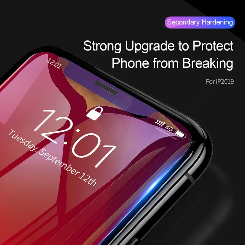 0.3mm full glass tempered film screen protector for iPhone X XS 11 Pro 5.8 inch transparent black edge