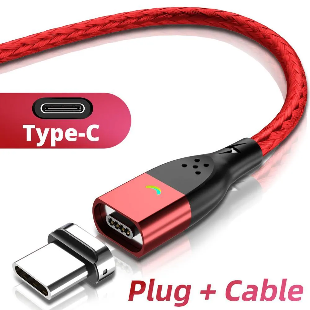 Household simple fast charging magnetic data cable with Android suction head in blue, 1M length