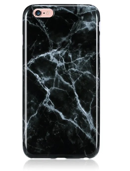Coque Marbre marble-pattern phone case for iPhone 6s 7 8 X in black polycarbonate