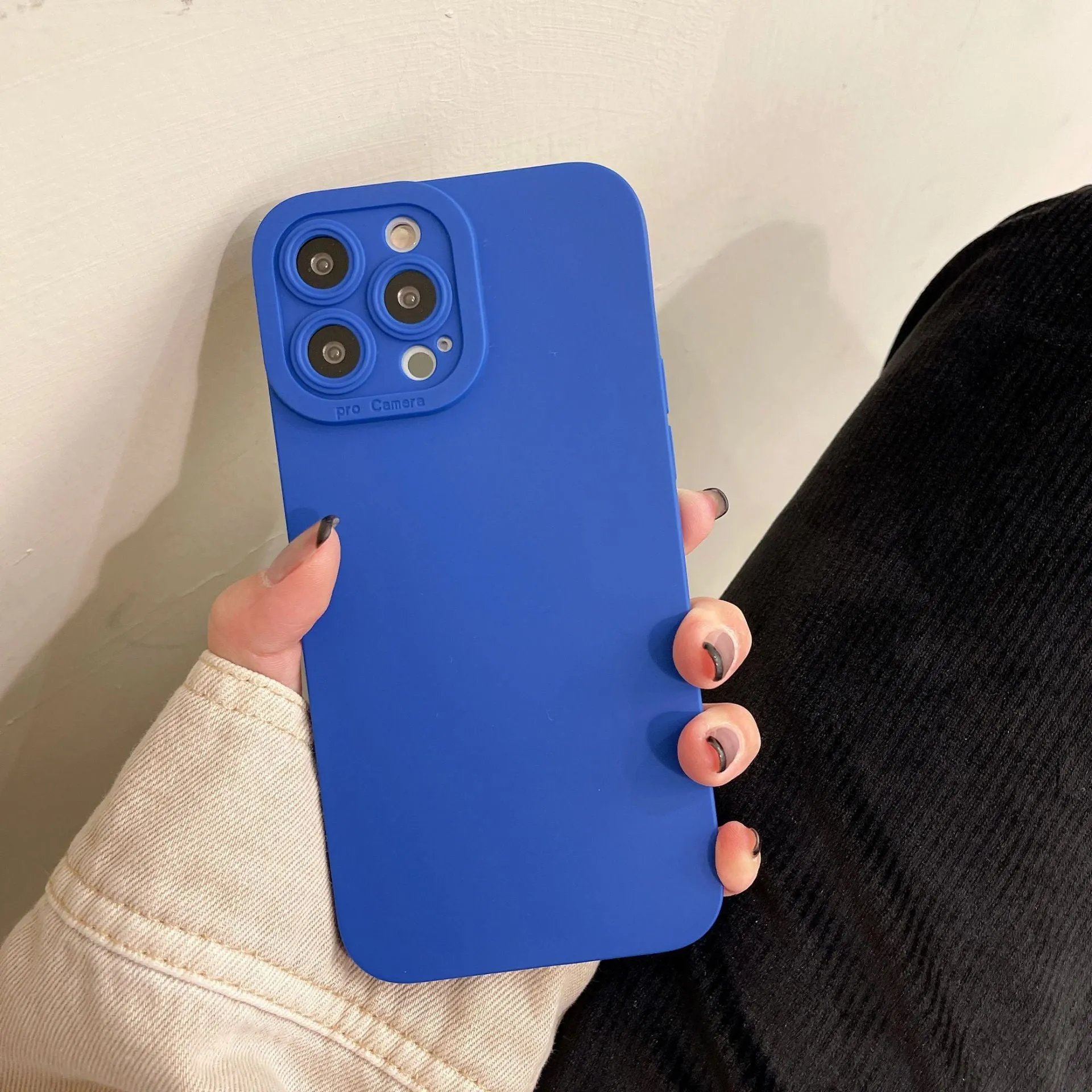 Solid matte silicone phone case for iPhone with frosted finish, available in multiple colours