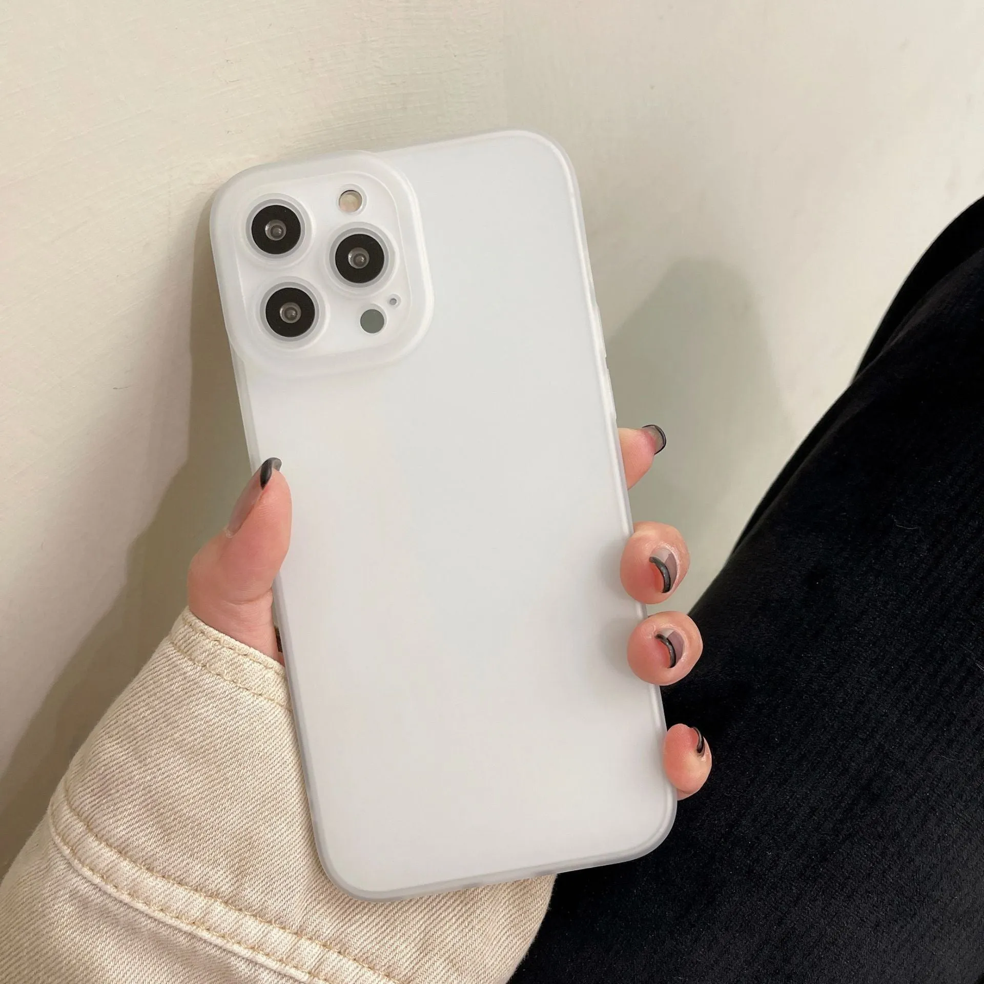Solid matte silicone phone case for iPhone with frosted finish, available in multiple colours