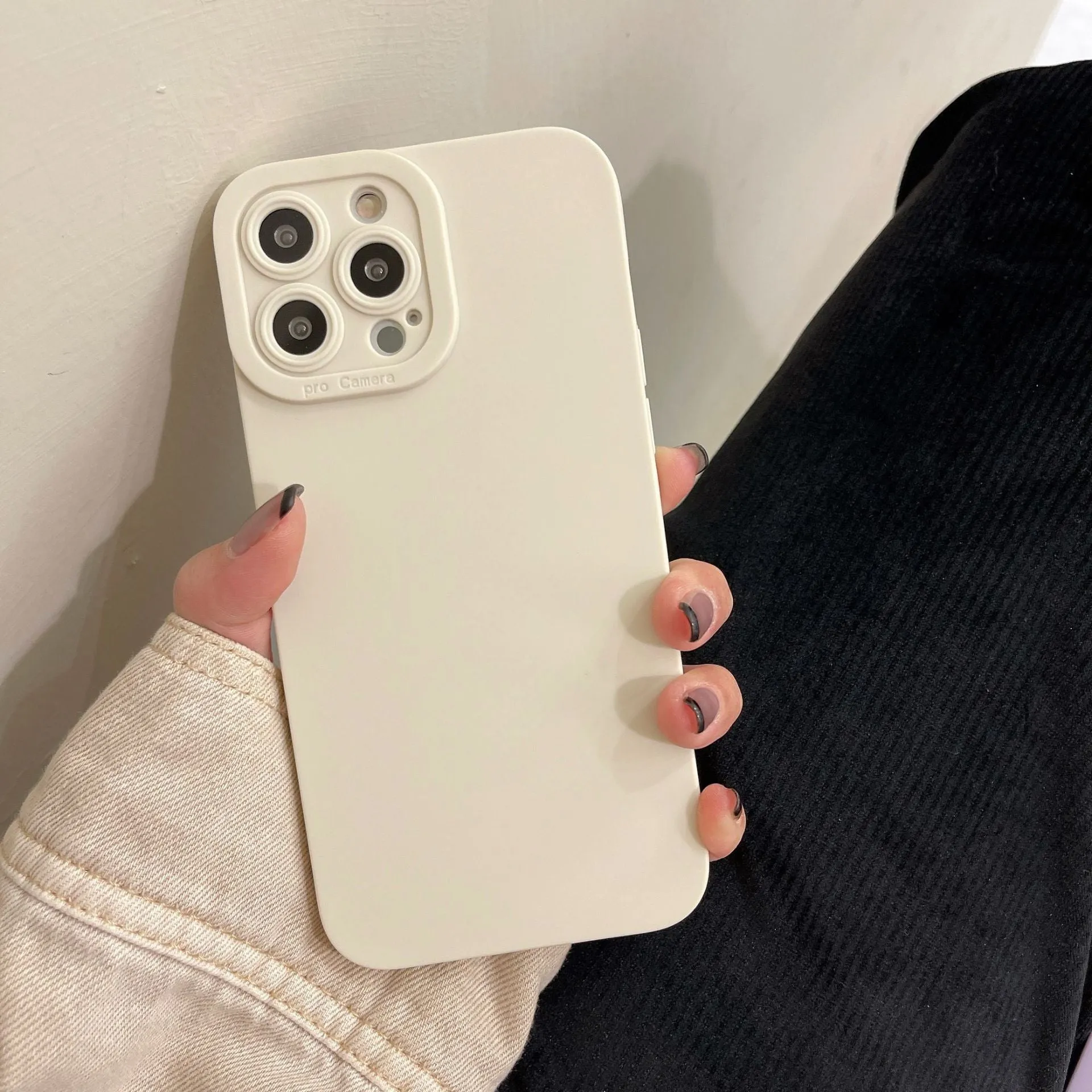 Solid matte silicone phone case for iPhone with frosted finish, available in multiple colours