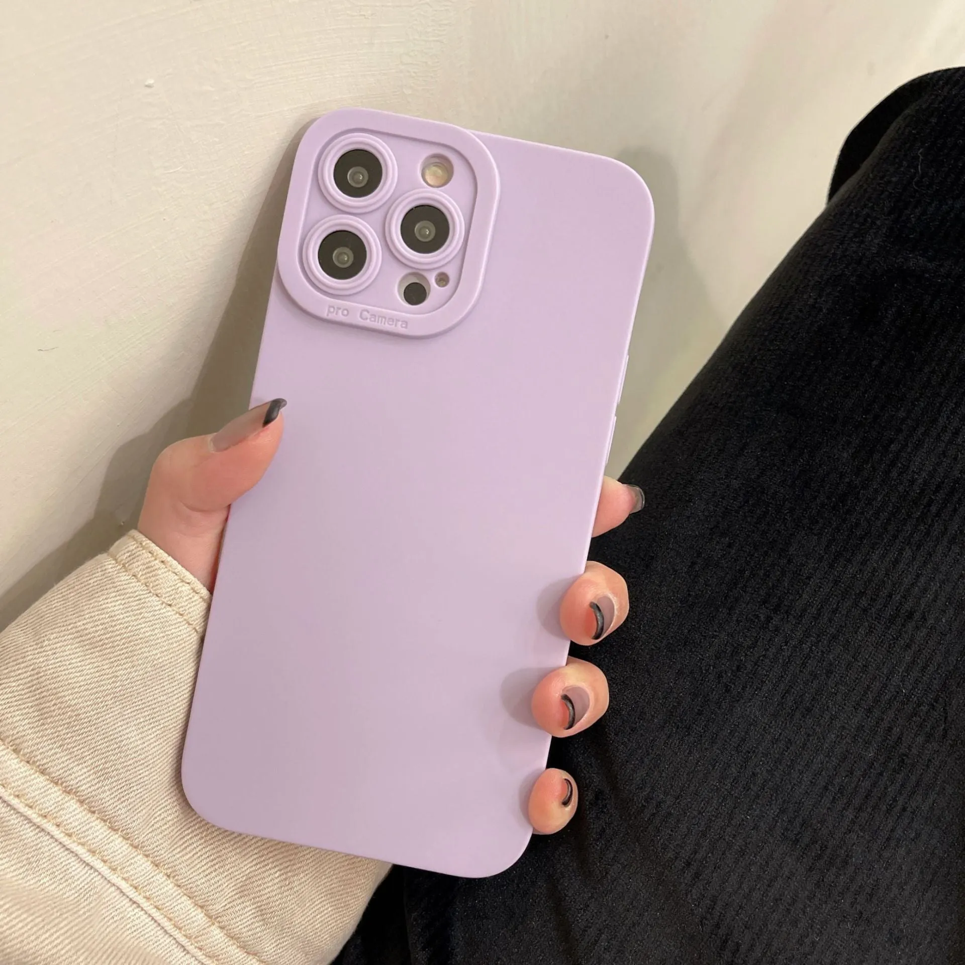 Solid matte silicone phone case for iPhone with frosted finish, available in multiple colours