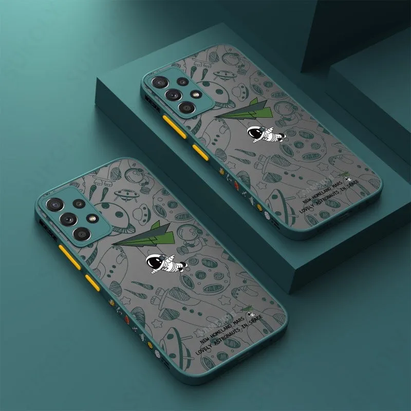 Samsung Galaxy S21FE graffiti skin sense TPU protective back cover in black, blue, and dark night green colours