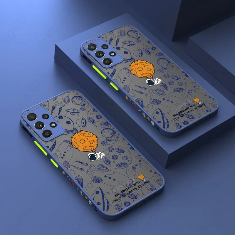 Samsung Galaxy S21FE graffiti skin sense TPU protective back cover in black, blue, and dark night green colours