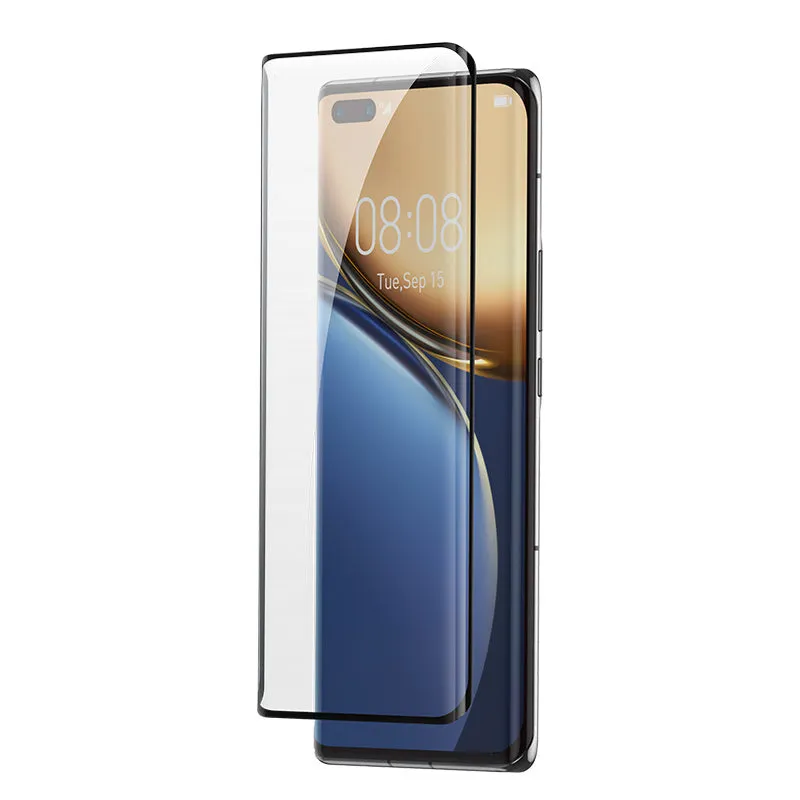 Black curved tempered glass screen film for Honor Magic3 Pro Zhi Zhen with full rubber edge