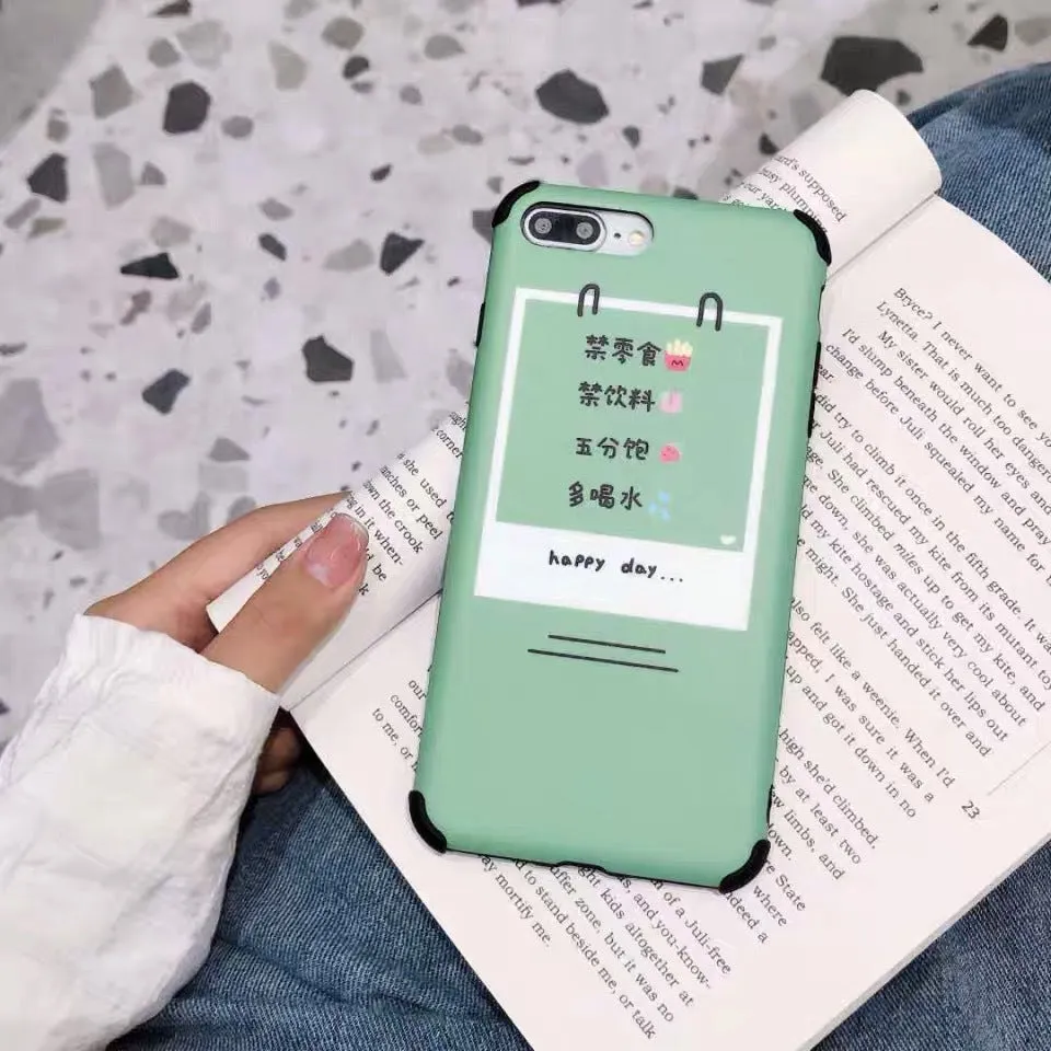 Cartoon frosted TPU phone case for iPhone, solid colour back cover, compatible with Apple iPhone models