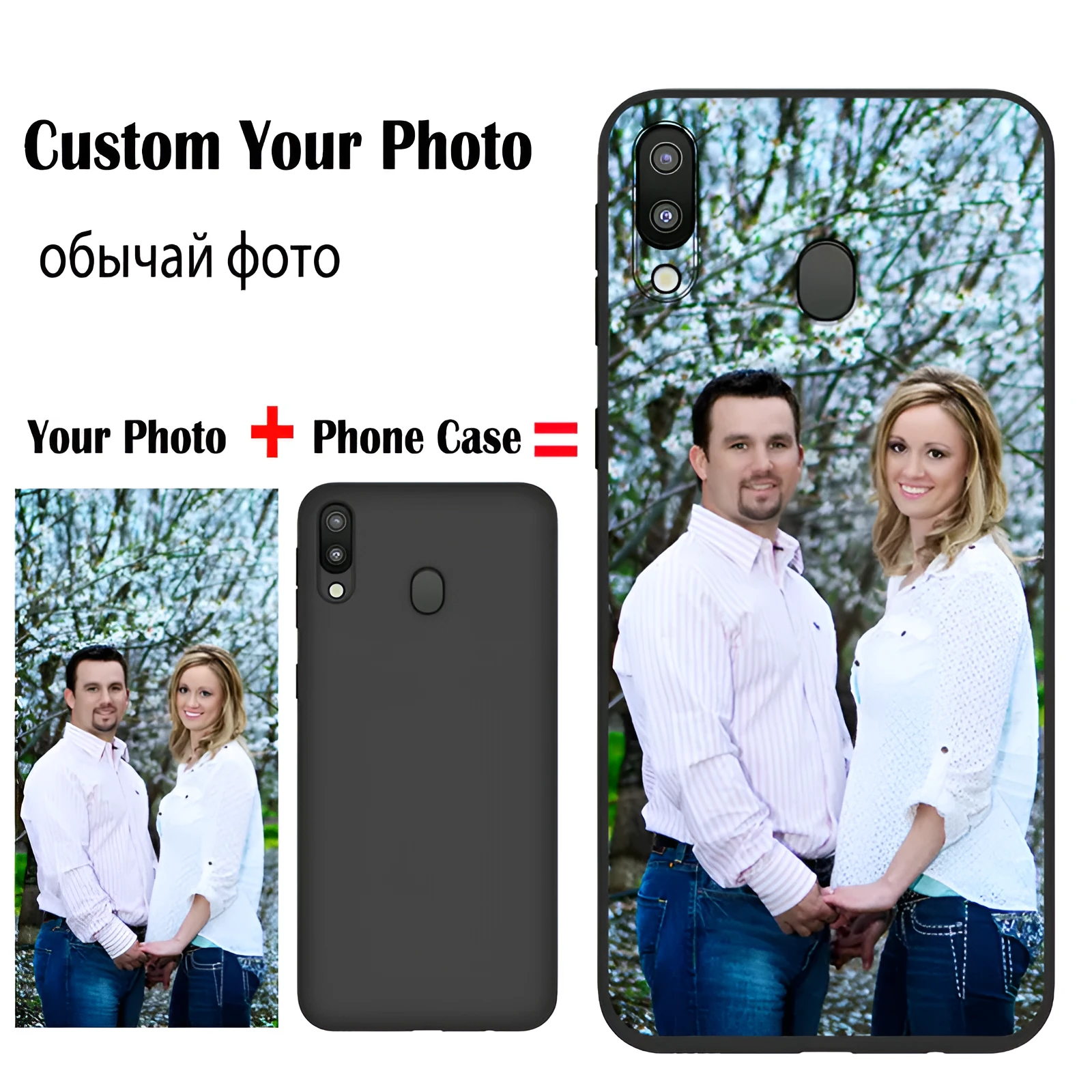 Custom painted TPU phone case for Samsung Galaxy with black soft shell and fine matte finish