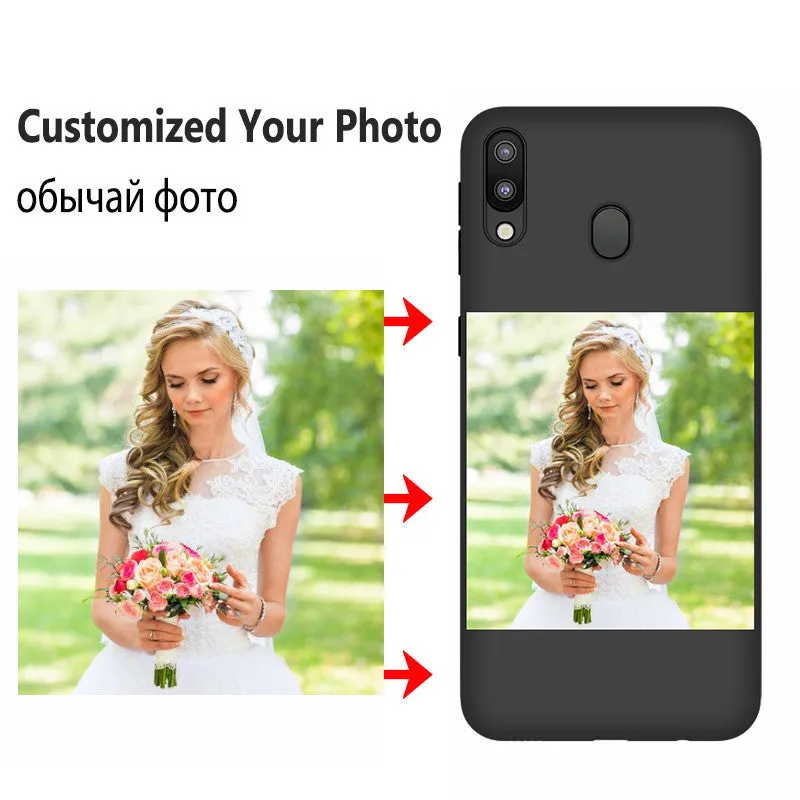Custom painted TPU phone case for Samsung Galaxy with black soft shell and fine matte finish