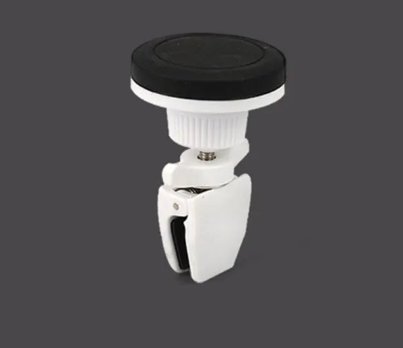 Cross border patented vehicle mounted magnetic handset holder in black, blue, and grey colours for car phone use.