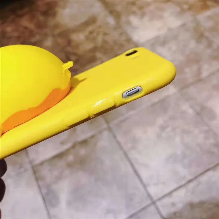 Yellow stereo squeeze TPU phone case for Samsung Galaxy showing flexible protective cover